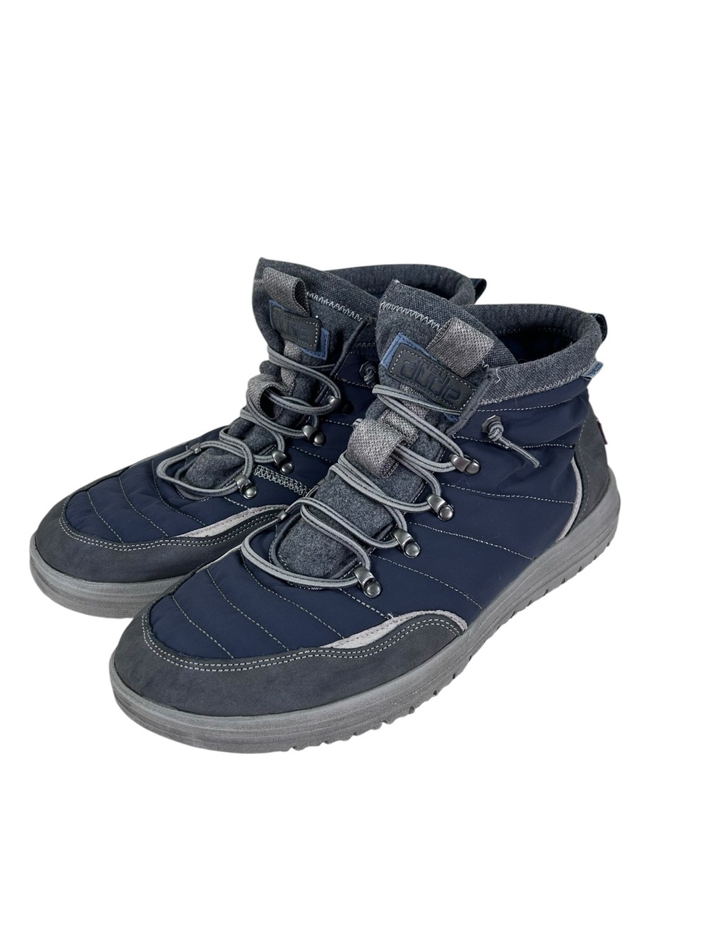 HEYDUDE Charlie Boots Men’s 13 Navy Water Resistant Quilted Lightweight Winter